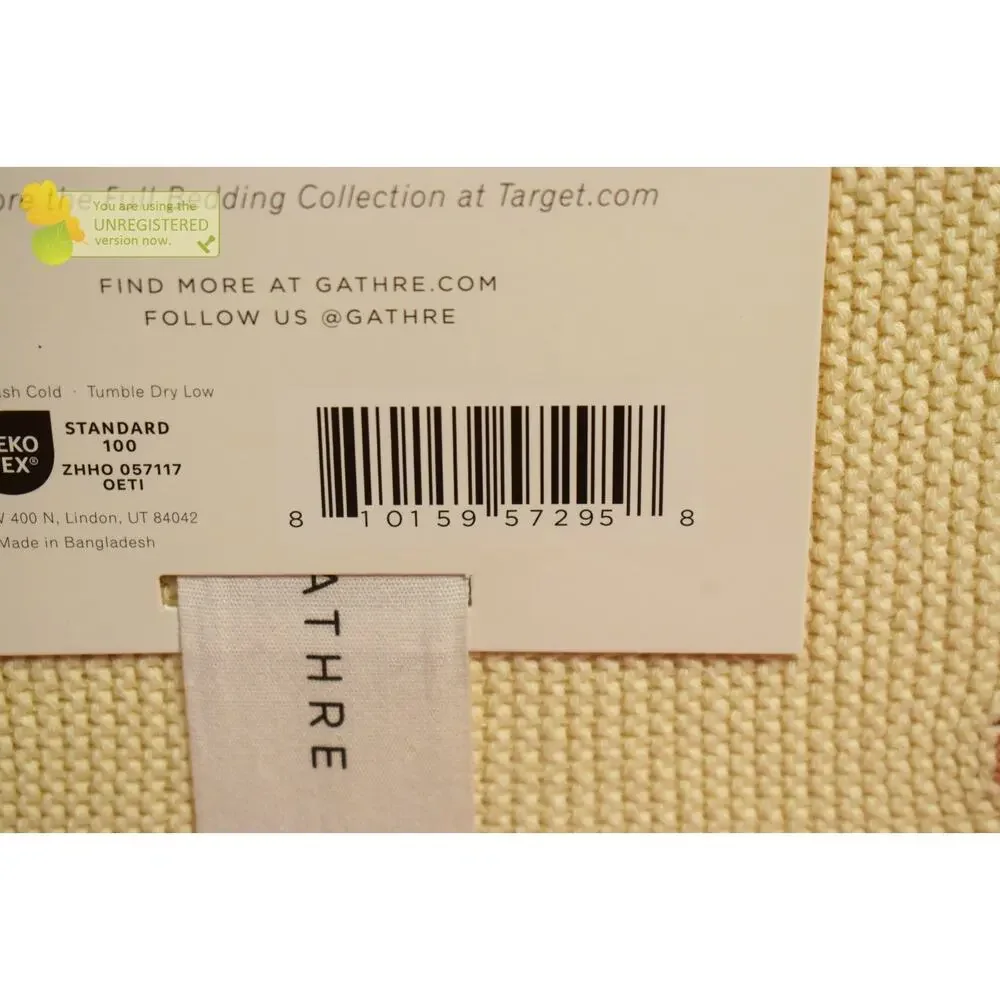 Gathre Twin Knotted Bed Blanket Natural 48x58